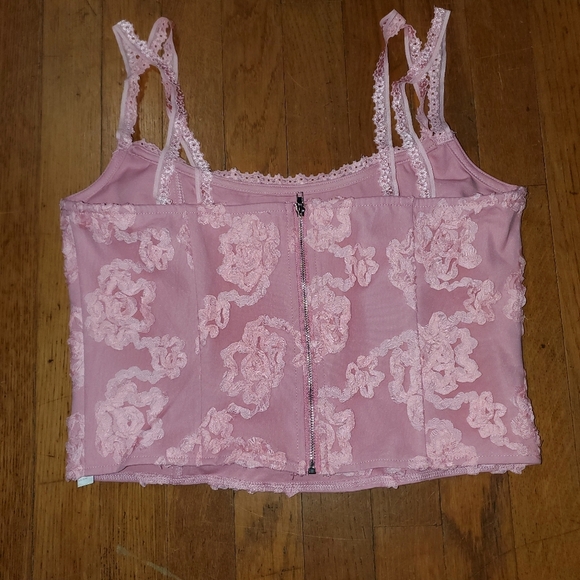 Pretty Little Thing Pink Lace Corset - Picture 5 of 11